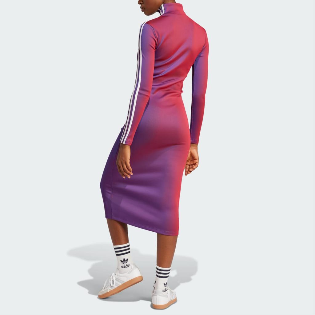 Adidas Rasant Rib Long-Sleeve Dress Multicolor Women Dresses Multi-Color JW9745