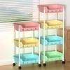 Toy Storage Trolley Bookshelf Snack Rack For Children Storage Organizer Bathroom Accessories Closet Organizer Kitchen Storage