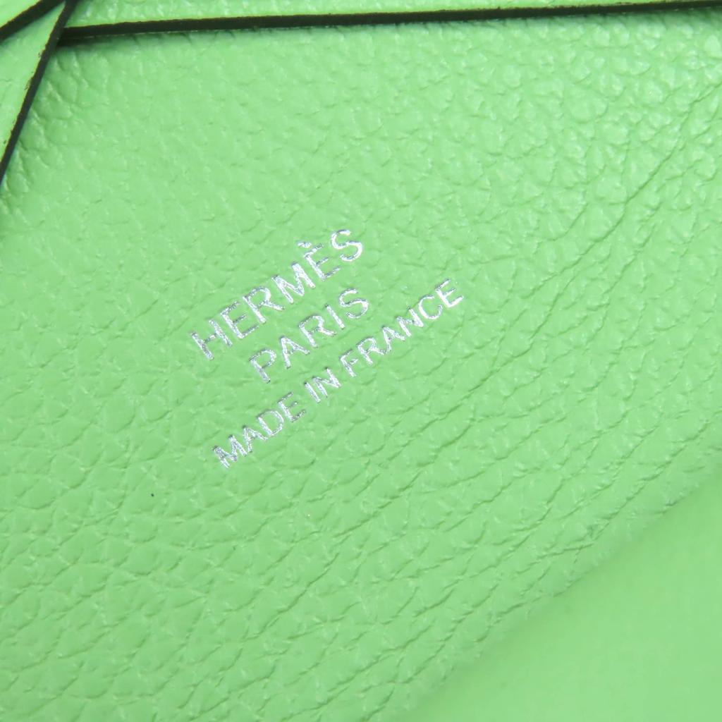 Pristine HERMES Card Case Calvi duo Bifold Wallet with Evercolor Leather Used