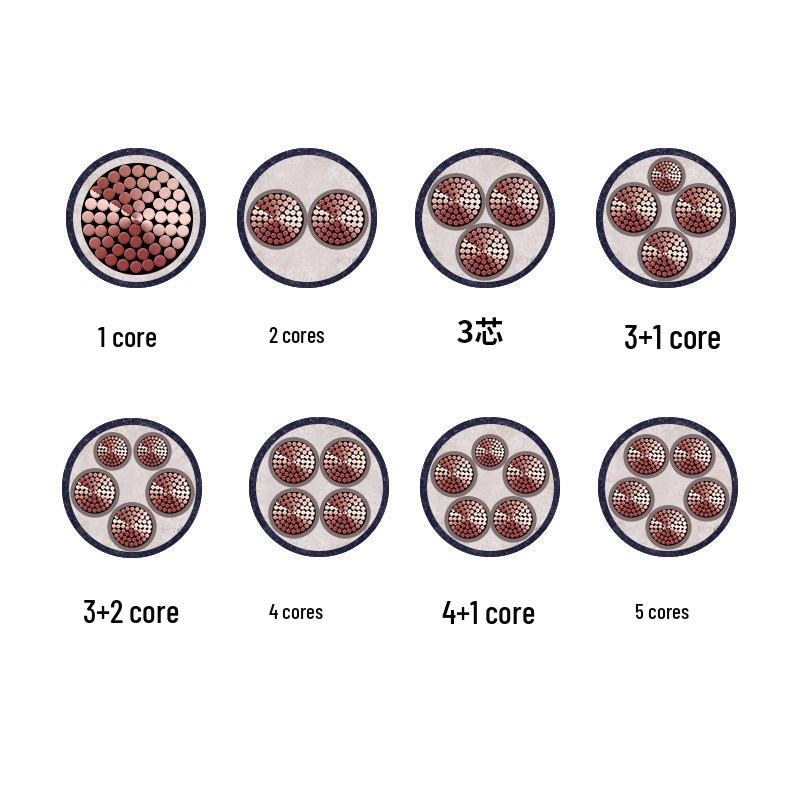 Guangzhou Zhujiang Flame Retardant YJV Copper Core Cable: 10-35 Sq WDZ-YJY, 3/4/5 Core National Standard