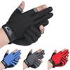 Men Fishing Gloves Women Two Finger Cut Male Touchscreen Angling Anti-Slip Sun