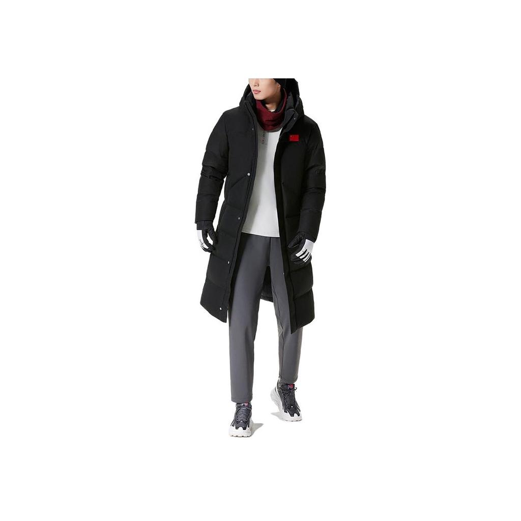 Anta Champion All-Weather Series Длинная теплая куртка-пуховик с капюшоном на молнии унисекс верхняя одежда черная 152350903-2