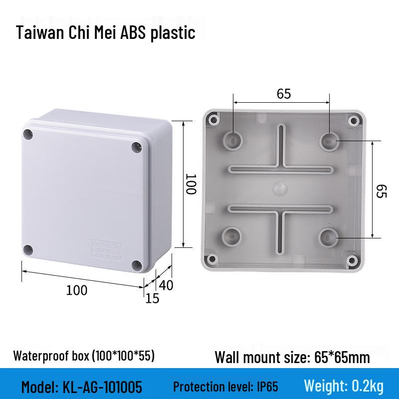 Уличный водонепроницаемый ABS корпус блока питания и розетки для мониторинга с клеммной колодкой и кнопкой