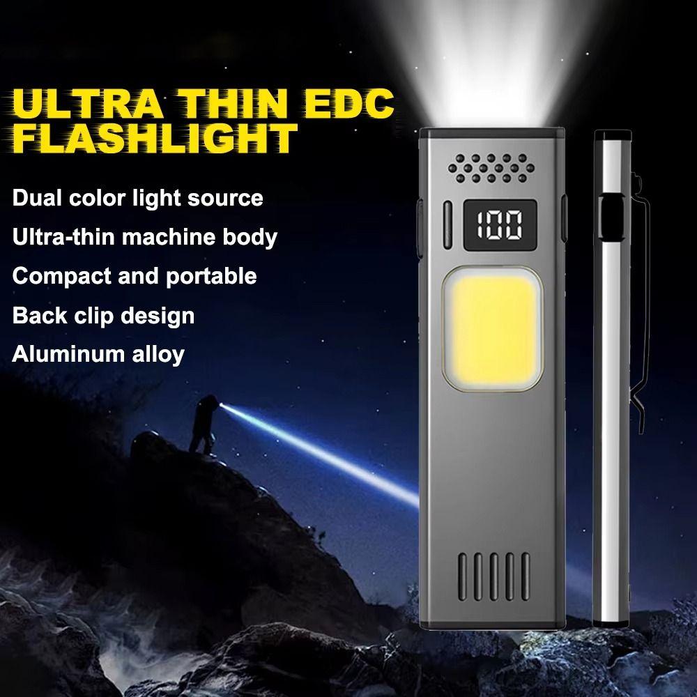 Новый Магнитный DC-02 EDC Фонарик Перезаряжаемый Встроенный Аккумулятор Перезаряжаемый Фонарик Супер-Тонкий Магнитный Фонарик Для Улицы