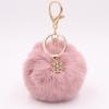 Bag Charm Pompom Pendant Fluffy Plush Ball Keyring Fashion Fur Ball Key Chain  Women Girls