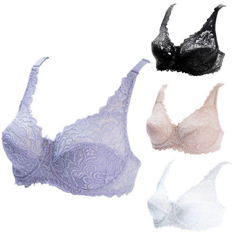 Elegant And Sexy Lace Women Bra Plus Size 75-100 D E Ultrathin Brassiere 95e 100e Underwear