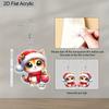 2D Flat Christmas Earrings Acrylic Cat Christmas Ball Pattern Earrings Women's Holiday Party Accessories Christmas  Accessories Jewelry Accessories