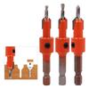1/4" Woodworking Hex Shank Drills Bit Set Countersink Router Bit Wood Drilling Pilot Holes Opener Milling Drill
