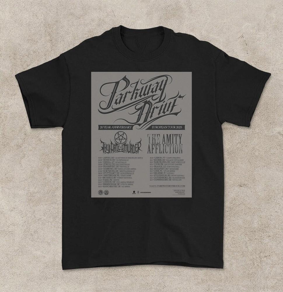 Parkway Drive Тур 2025 Подарок для фаната Все размеры от S до 5XL Футболка Унисекс Футболка