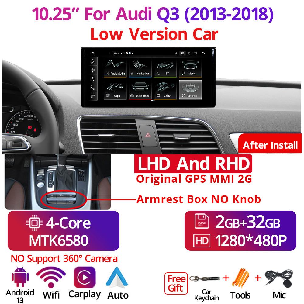 10,25'' Android 13.0 автомобильное радио для Q3 2013-2018 мультимедийный плеер навигация стерео CarPlay экран головное устройство GPS