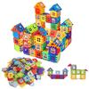 House Blocks, Educational Building Blocks, 210 Pieces, Large Capacity, Endless Puzzle, Creativity, Dexterity Training, Ages 3+, Kids, Boys, Girls,