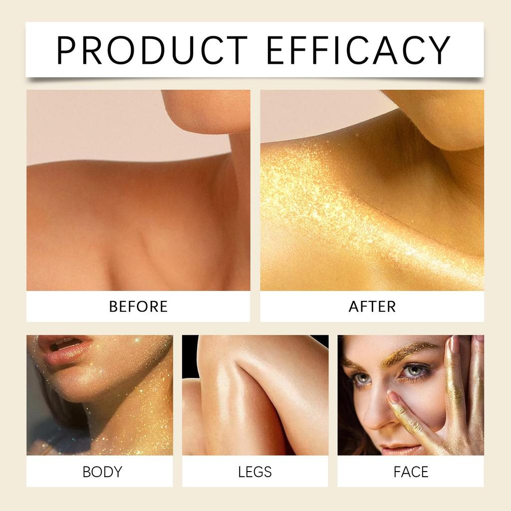 EELHOE Body Shimmer Oil Series Contour Liquid Highlighter Sexy Glowing Oil In Bronze Gold/Golden Brown/Gold/Silver