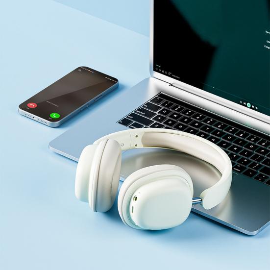 Беспроводные накладные наушники с шумоподавлением, наушники с Bluetooth-совместимостью 5.3 с микрофоном, до 20 часов работы от аккумулятора, игровые спортивные наушники