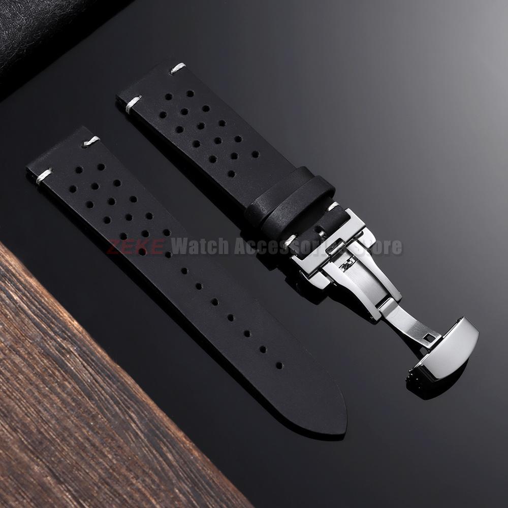 18mm 19mm 20mm 21mm 22mm 24mm Breathable Porous Watchbands Vintage Racing Leather Watch Strap for Seiko for Rolex Wristband Belt