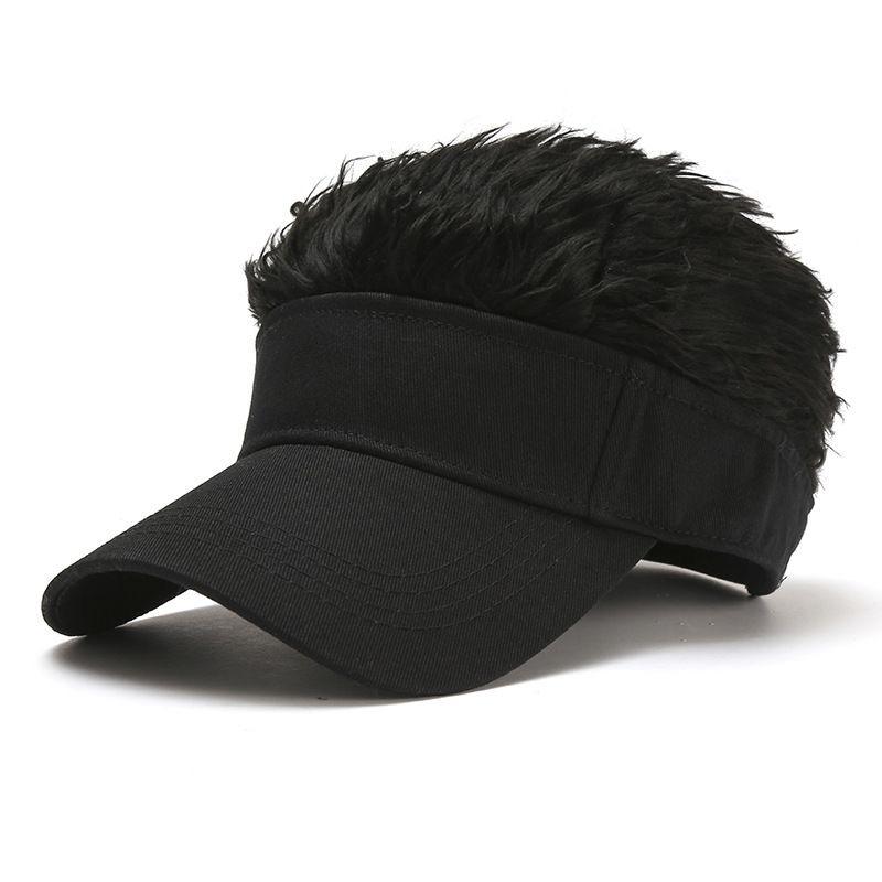 Hot Sale Men's Empty Top Visor Cap Fashion Decorate Wig Hat Women And Men Summer Funny Cap