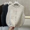 Dimanaf 2025 Autumn Women Sleeveless Vest Sweaters Knitting Colorful Buttons Casual Style Loose Sweater