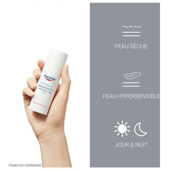 Soin Apaisant - EUCERIN - Ultra Sensible - 50ml - Hypoallergénique - Peaux Sèches