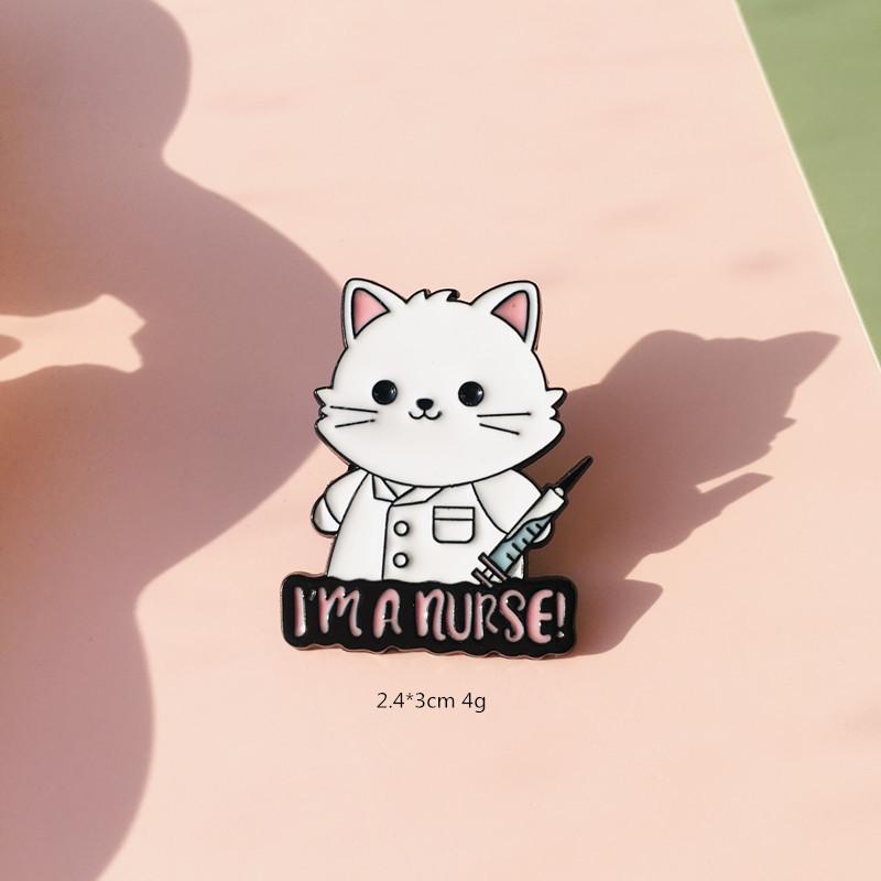 Kawaii мультфильм кот металлические броши влюбленные пара черный кот белый кот мини-значки детская одежда для взрослых украшения булавки