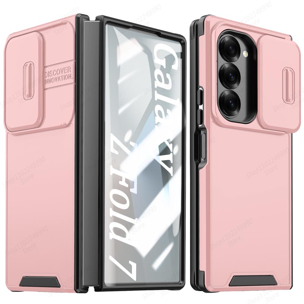 Прочный противоударный магнитный чехол для телефона Samsung Z Fold 7 6 5 4 Funda для Samsung Z Flip 7 6 5 Защитный чехол-броня со шторкой для камеры