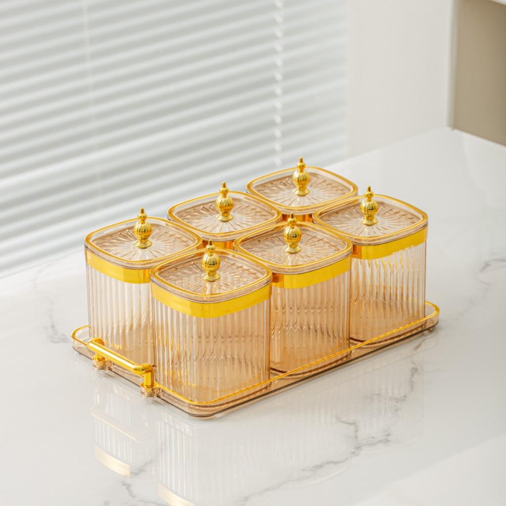 Изысканная коробка для хранения, креативная банка для хранения, многоцелевой набор банок для приправ, домашний