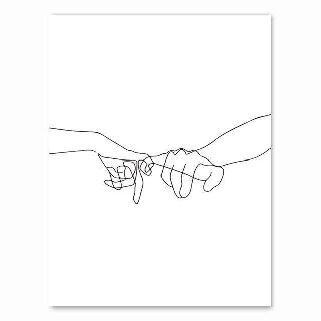 Скандинавские минималистичные фигурки, линии искусства, сексуальное женское тело, обнаженное настенное полотно, картины, плакаты, принты, украшение для гостиной