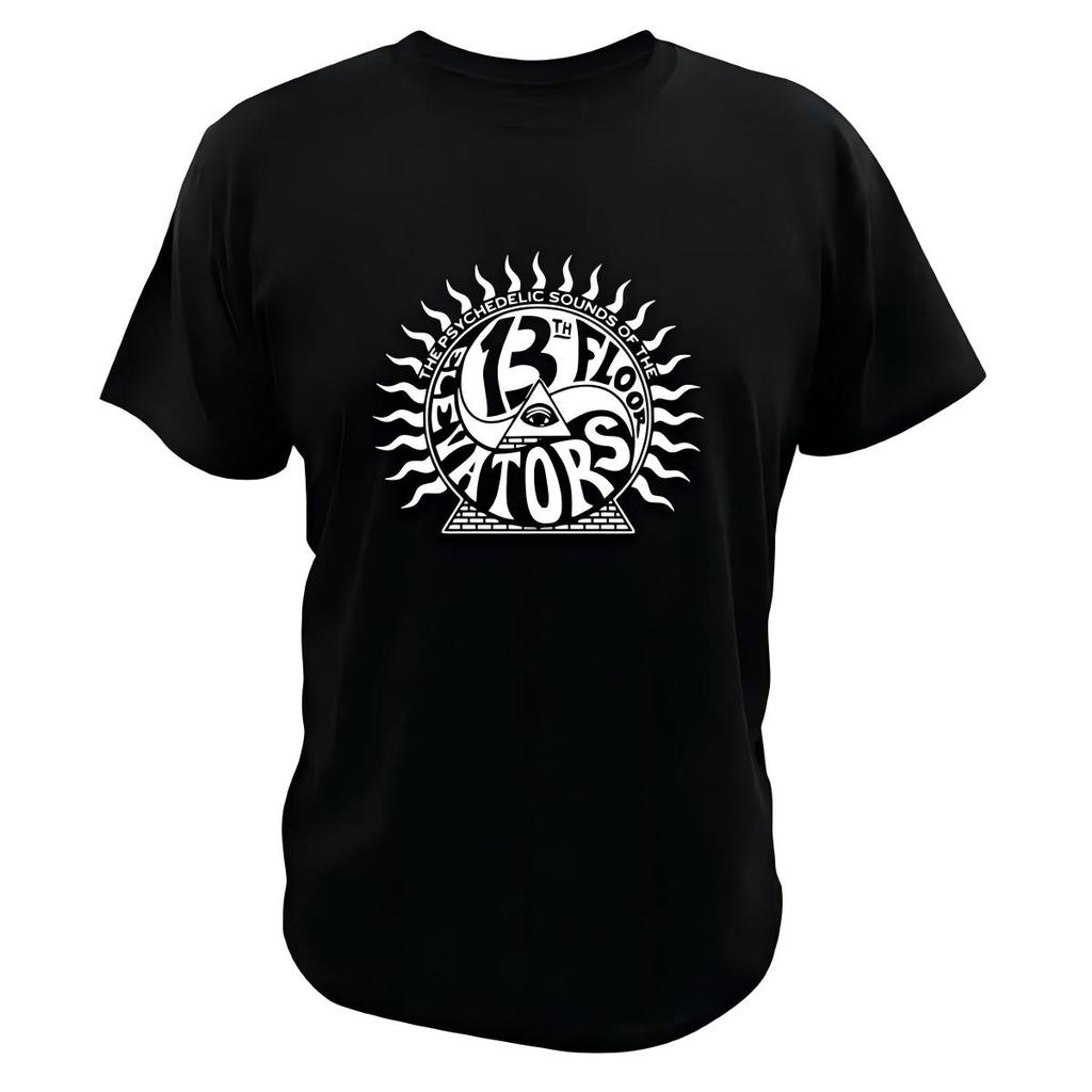 13th Floor Elevators Psychedelic Logo Black T-Shirt