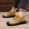Fashion Men's Sneakers Outdoor Non Slip Hiking Shoes for Men Comfortable Lace Up Casual Shoes Platform Durable Men Working Shoes