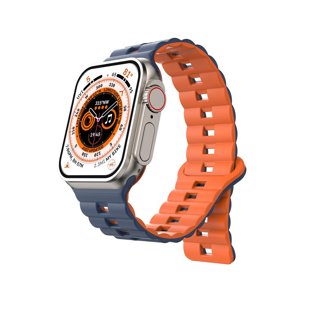 Силиконовый ремешок для Apple Watch Ultra 2 1 49 мм серии 9 8 7 45 мм 44 мм 42 мм 38 мм 40 мм спортивный ремешок для iWatch 6 5 4 3 se аксессуары для браслетов