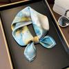 Fashion 100% Natural Real Silk Scarf Women Shawls Wraps for Ladies Scarves Bandana Flower Foulard Femme Square Scarfs Hijab 53cm