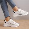 Women's Shoes 2024 Lace-up Women's Vulcanize Shoes Fashion Color Matching Ladies Casual Shoes New Plus Size Classic Sneakers
