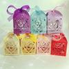 10 Pcs Party Wedding Accessories Lace Hollow Out Love-heart Sugar Packaging Box