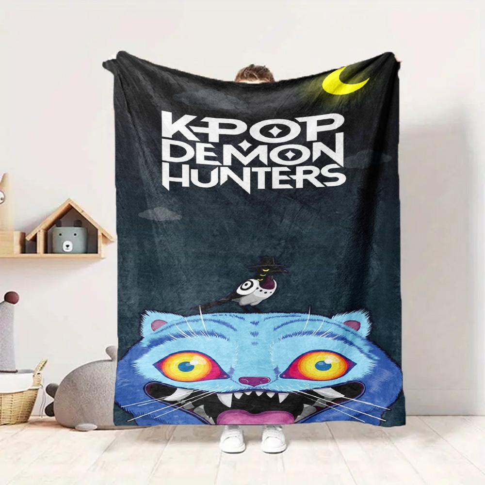 Kpop Demon Flannel Blanket Throw Blanket Soft Warm Sofa Bed Camping Home Decor Unique Christmas Gift C9211233