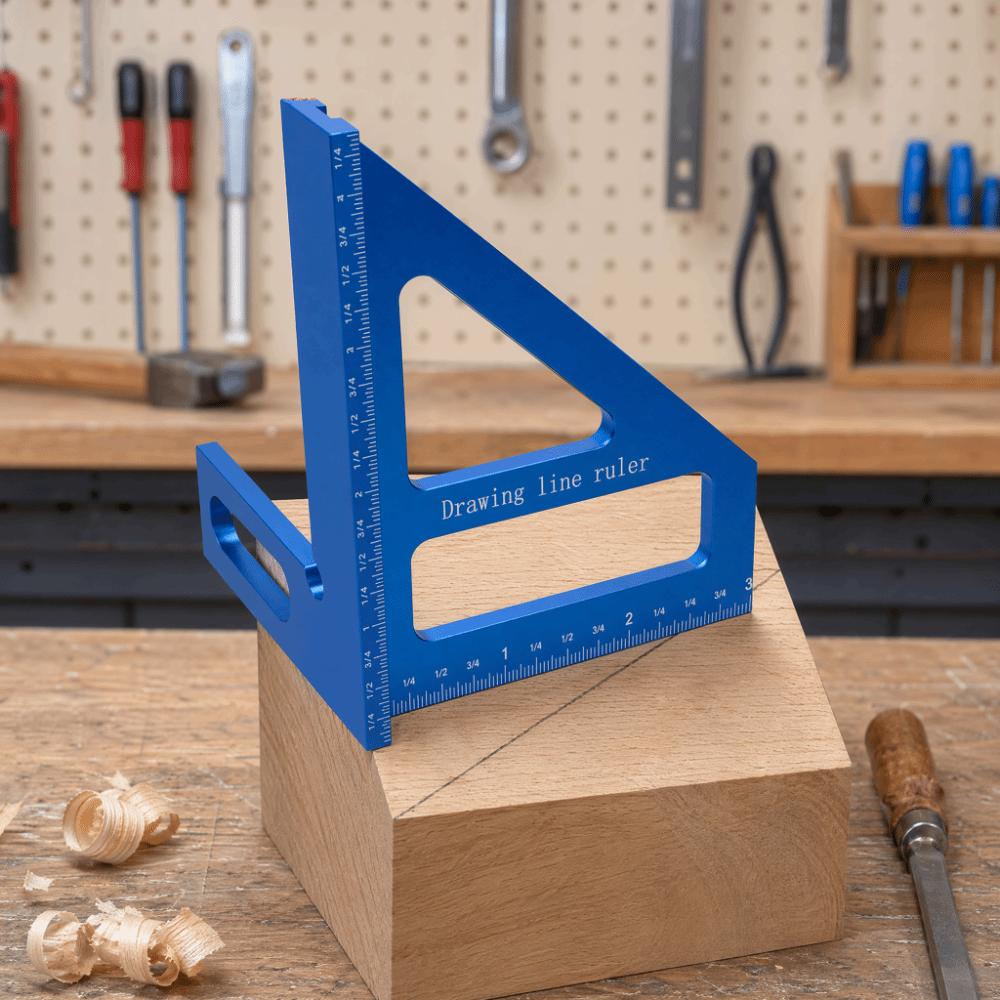 Multi Angle Measuring Triangle Ruler Aluminum Alloy Miter Triangle Ruler For Woodworking