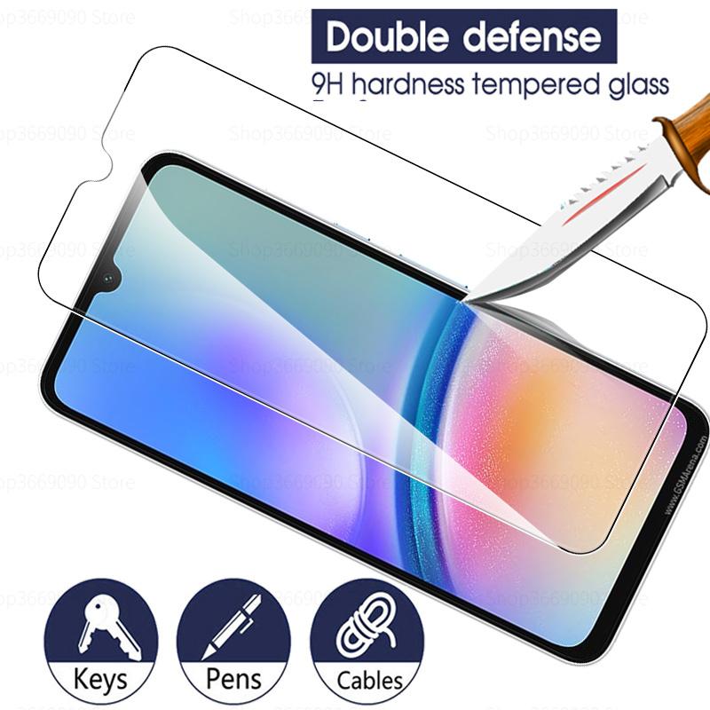 3Pcs Tempered Glass for Samsung Galaxy A05S A05 S A15 4G A25 A35 A55 5G Protective Glass Screen Protector Safety Protection Film