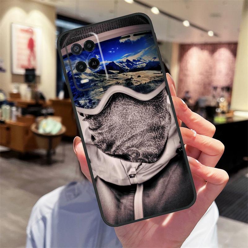 Крутой спортивный чехол для сноуборда для Oppo A40 A60 A80 A18 A38 A58 A78 A98 A16 A76 A96 A15 A17 A77 A74 A94 A54 A57S