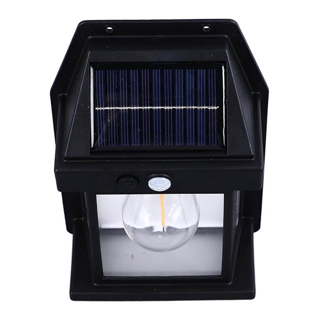 Outdoor Solar Tungsten Wall Light 1800mAh Waterproof Motion Sensing Exterior Wall Mount Lighting