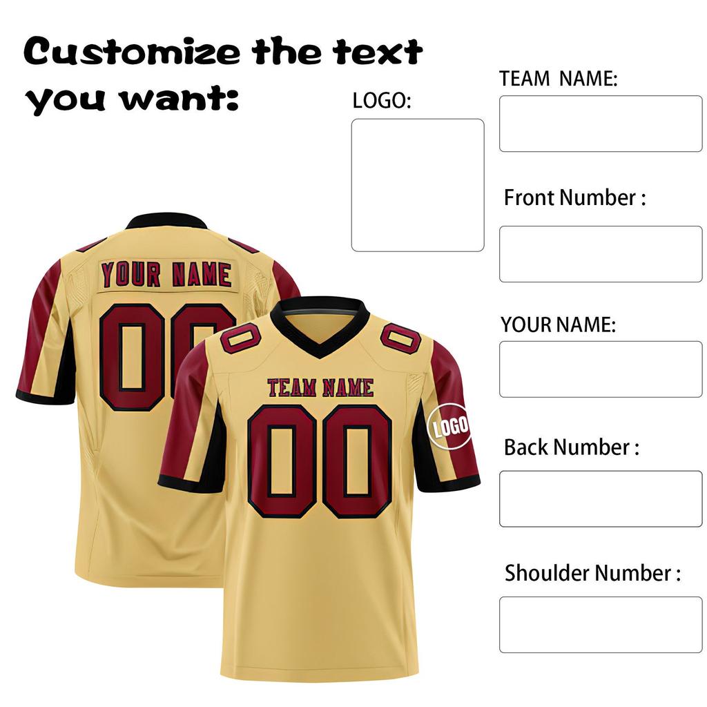 Custom Football Jerseys Personalized Printed Team Name & Number Sports Uniform For Men Women Youth