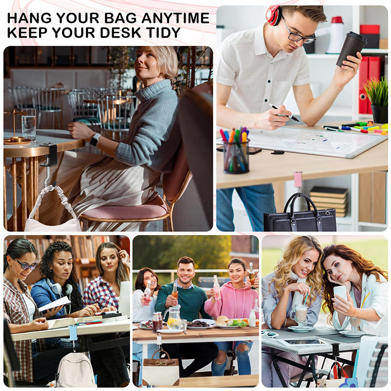Студенческий крючок для стола Съемный и без сверления Вешалка для рюкзака для края стола Организация общежития и класса