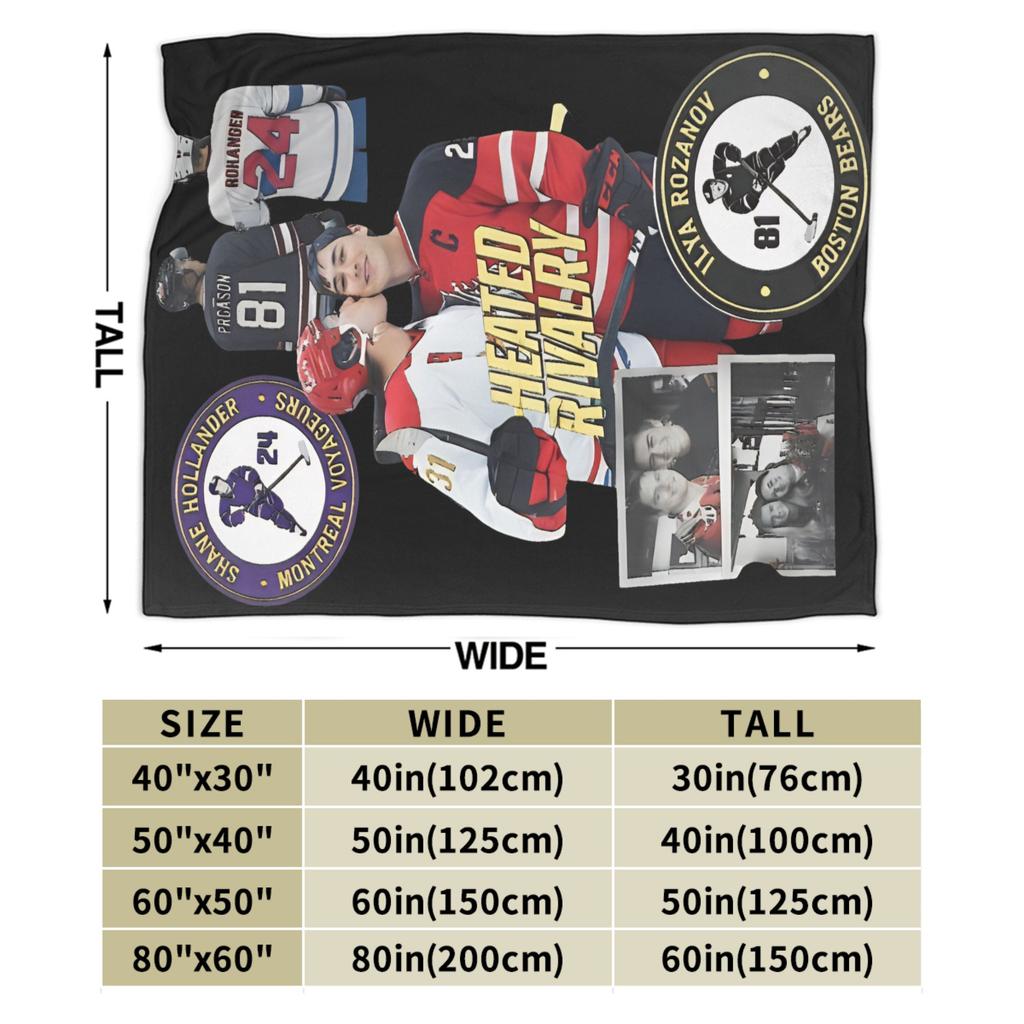 Warm Cozy Blanket Travel Office Ilya Shane Hockey Romance Heated Rivalry Throw Blanket Print  Bedspread For Home Decor