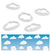 5шт. формочки для печенья в форме облака, изготовленные из 3D-печатной помадки для украшения торта