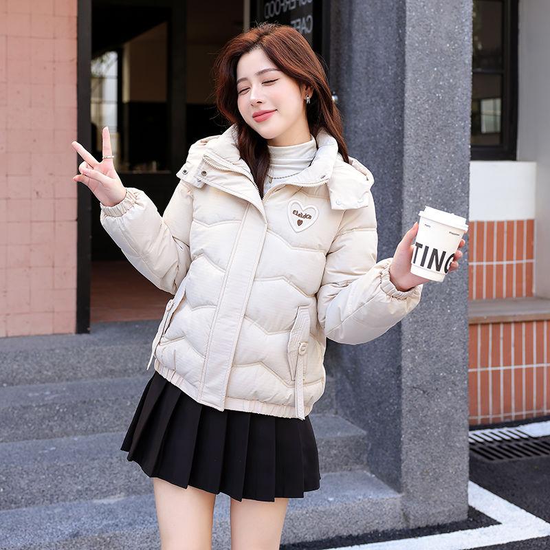 Down Cotton Jacket Women's Short Style Winter New Korean Version Loose Hooded Cotton Jacket Warm Jacket