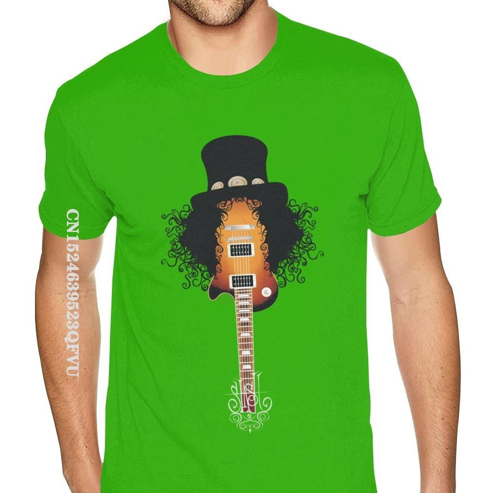 Funny Slash Guitar Rock Band Gun N Roses T-Shirt Men Male Family Tee Shirts Casual Cotton Men Tops & Tees Casual Cute T Shirts