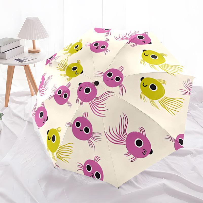 1pc Fish PatternAutomatic Open/close Folding Umbrella, Compact Portable Travel Umbrella, Perfect Birthday/Holiday, Cute Umbrella y046
