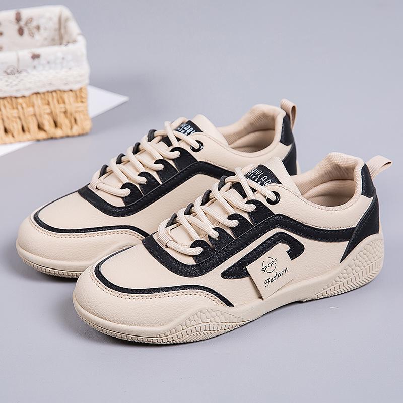 2025 Women's Autumn Soft Sole Non-Slip Leather Sneakers - Lightweight, Wear-Resistant, All-Match White Casual Shoes