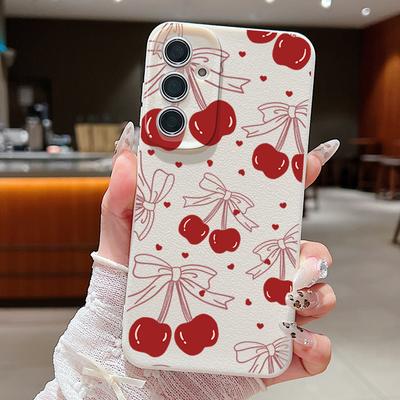 Чехол с вишнями для Samsung Galaxy S25 S24 Ultra S23 Plus S22 S21 FE A15 A16 A25 A26 A34 A35 A36 A52 A53 A54 A55 A56 5G Capa