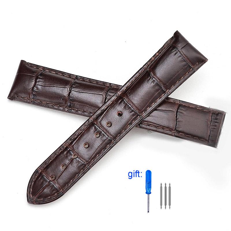 Genuine Leather Strap for Omega Seamaster Speedmaster Folding Buckle Bracelet Waterproof Calfskin Watch Band 19mm 20mm 21mm 22mm