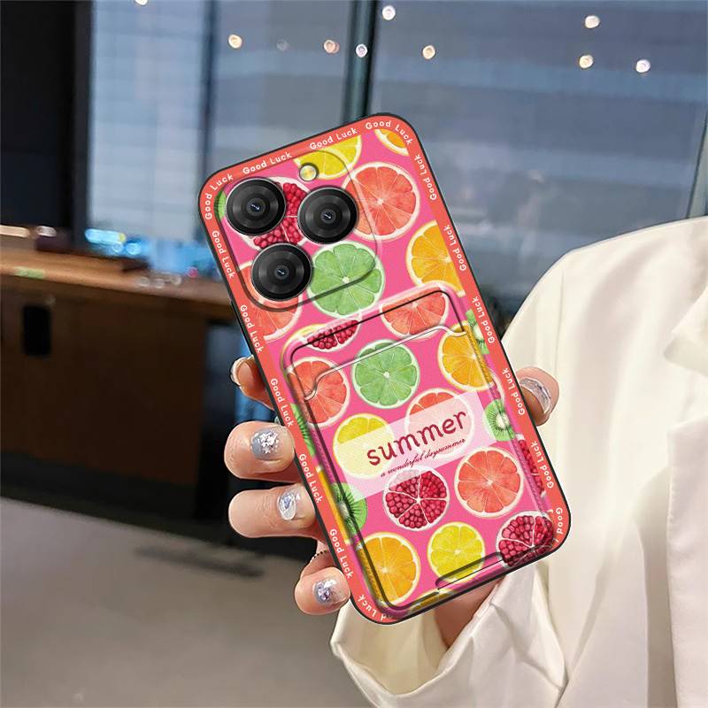 Durable Card Slot Phone Case For Blackview Shark9 5G Cute Graffiti Cover Fashion Design Cartoon Dirt-resistant TPU