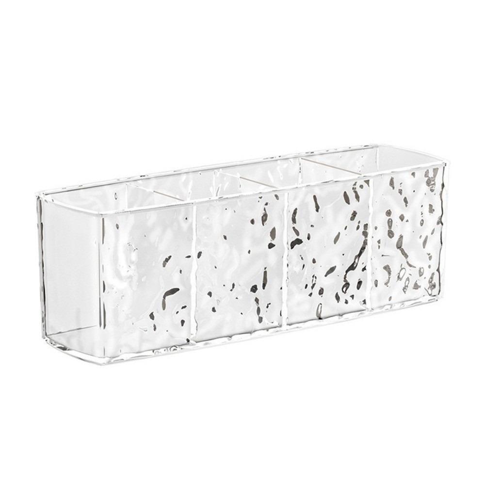 Multi Functional Makeup Brush Storage Tube Transparent Divided Storage Pen Holder Living Room