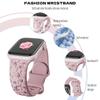 Силиконовый ремешок с тиснением в виде цветка розы для Apple Watch 9 Ultra
