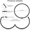 12PCS Circular Bathroom Curtain Rings Rust Proof Curtain Rings Curtain Hang Holder  Window Drapes